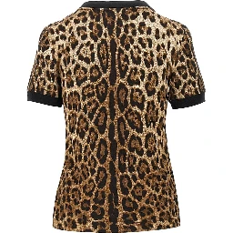 Leopard-print jersey T-shirt