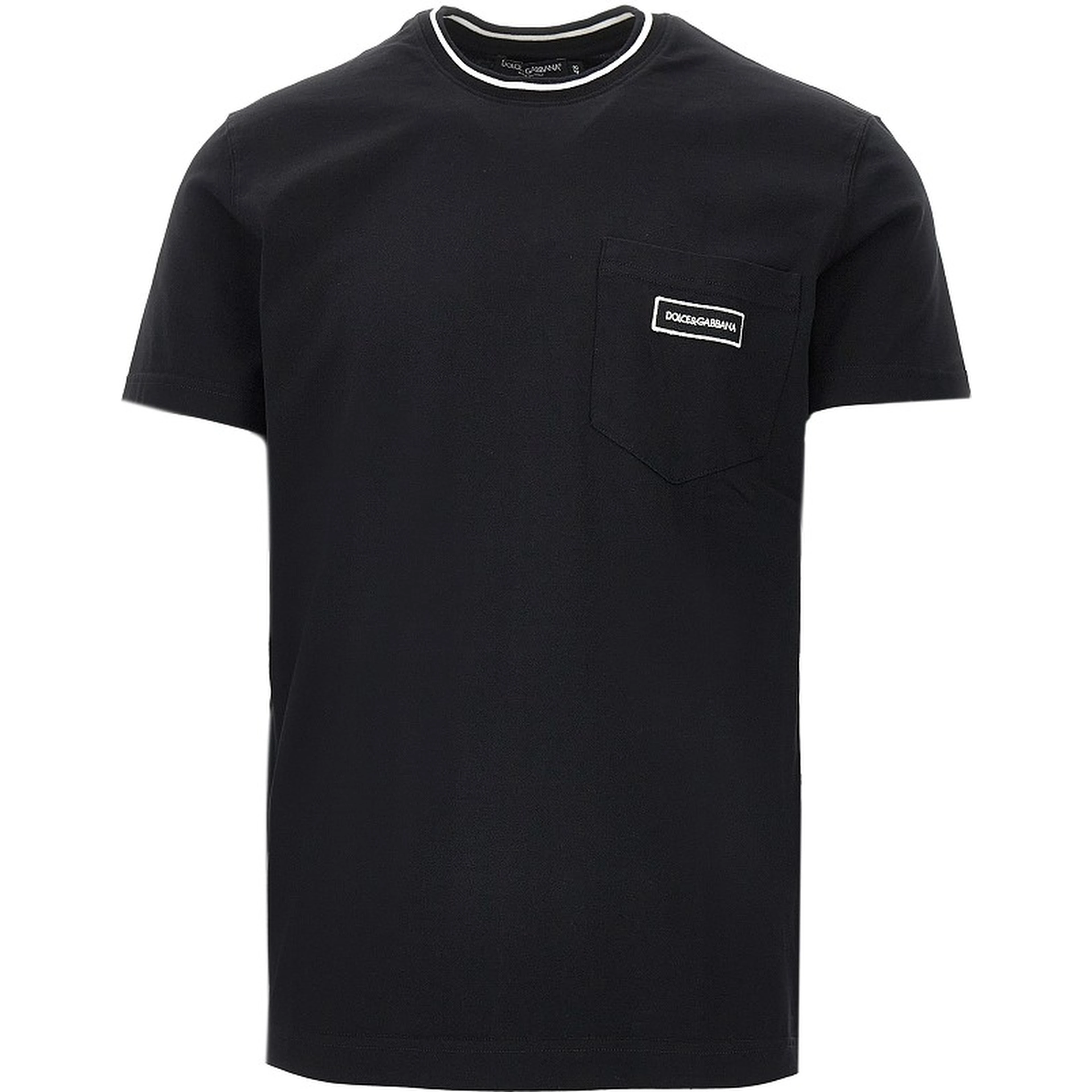T-shirt with pocket and logo patch