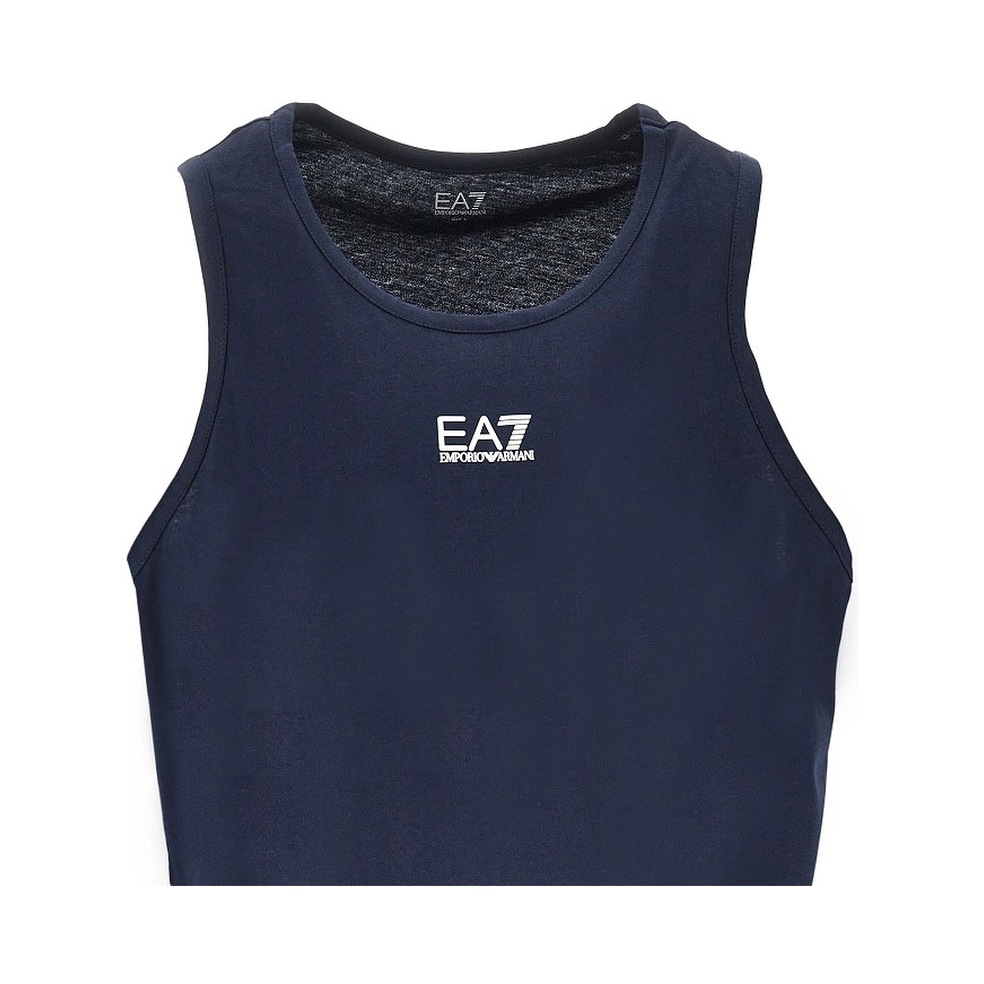 Cotton tank top with logo print