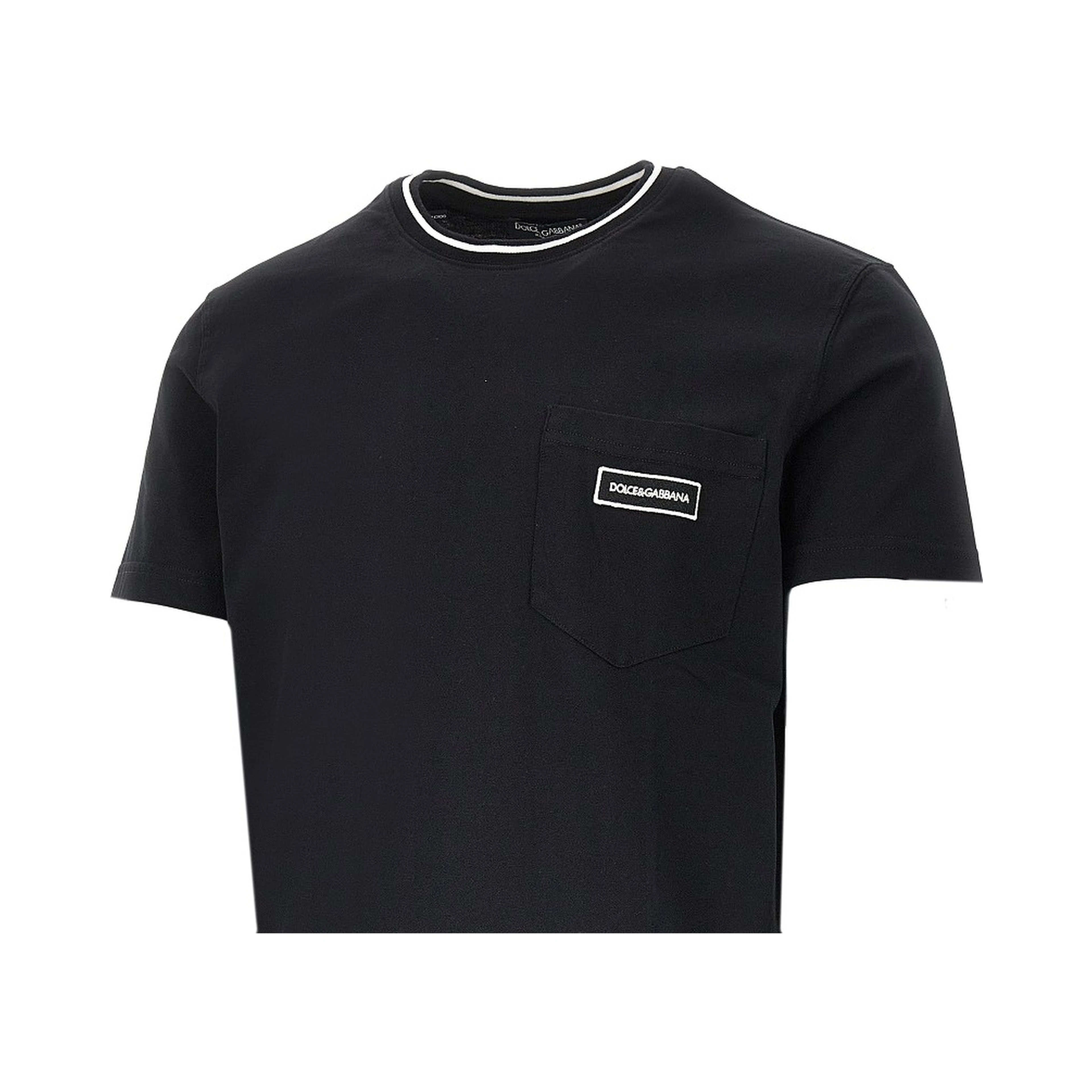 T-shirt with pocket and logo patch