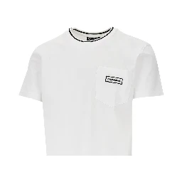 T-shirt with pocket and logo patch