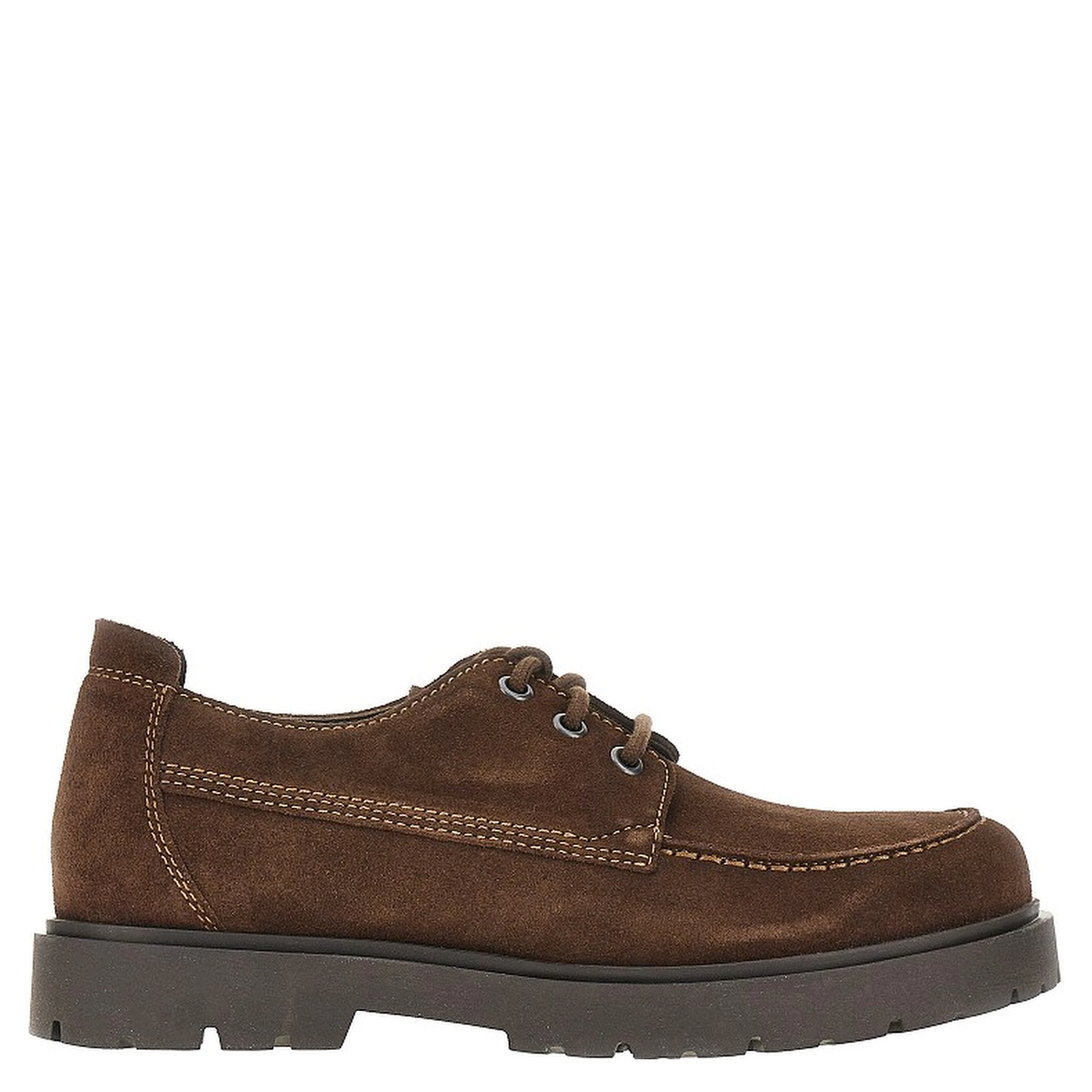 Suede leather lace-up shoes
