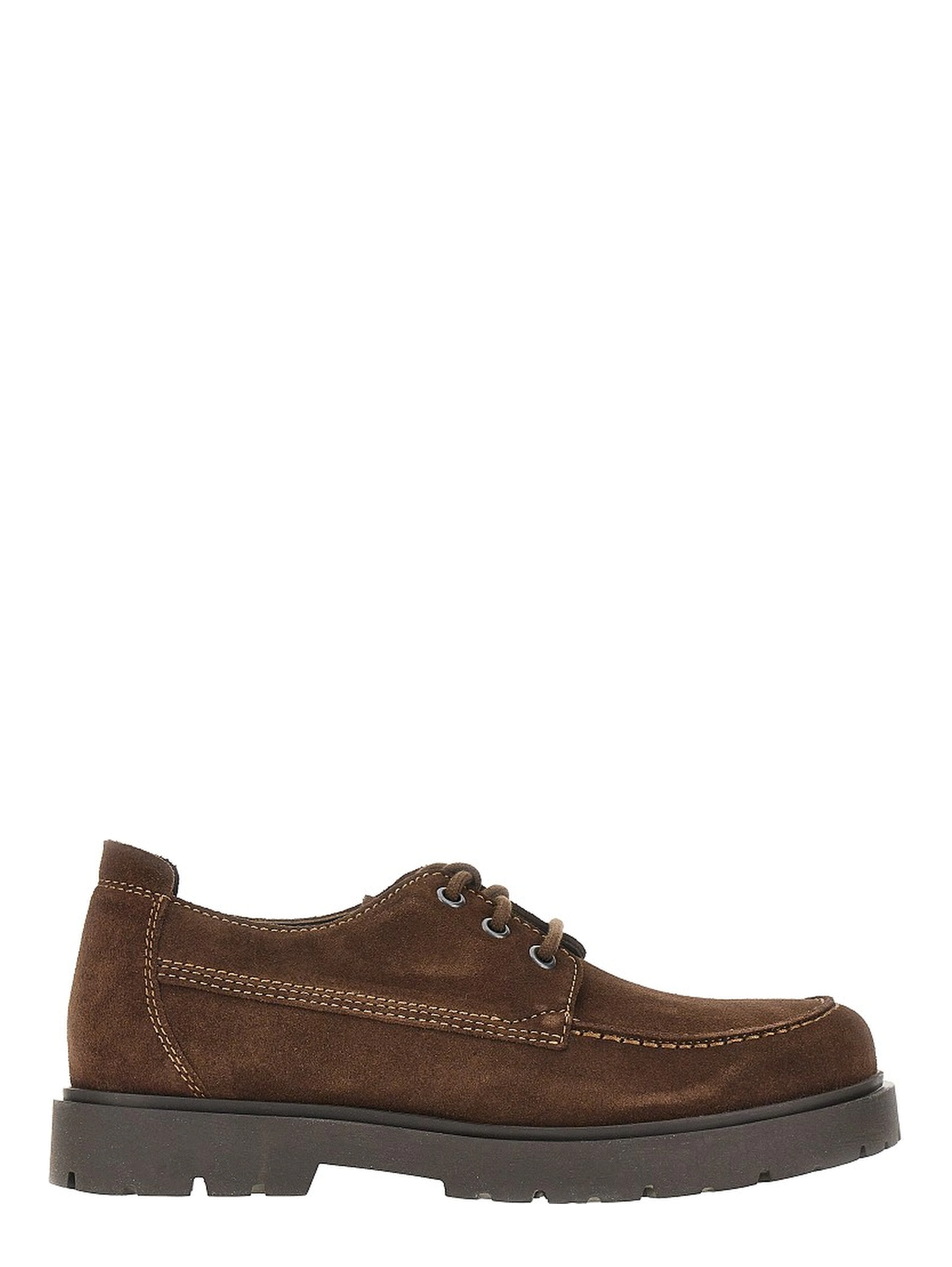 Suede leather lace-up shoes