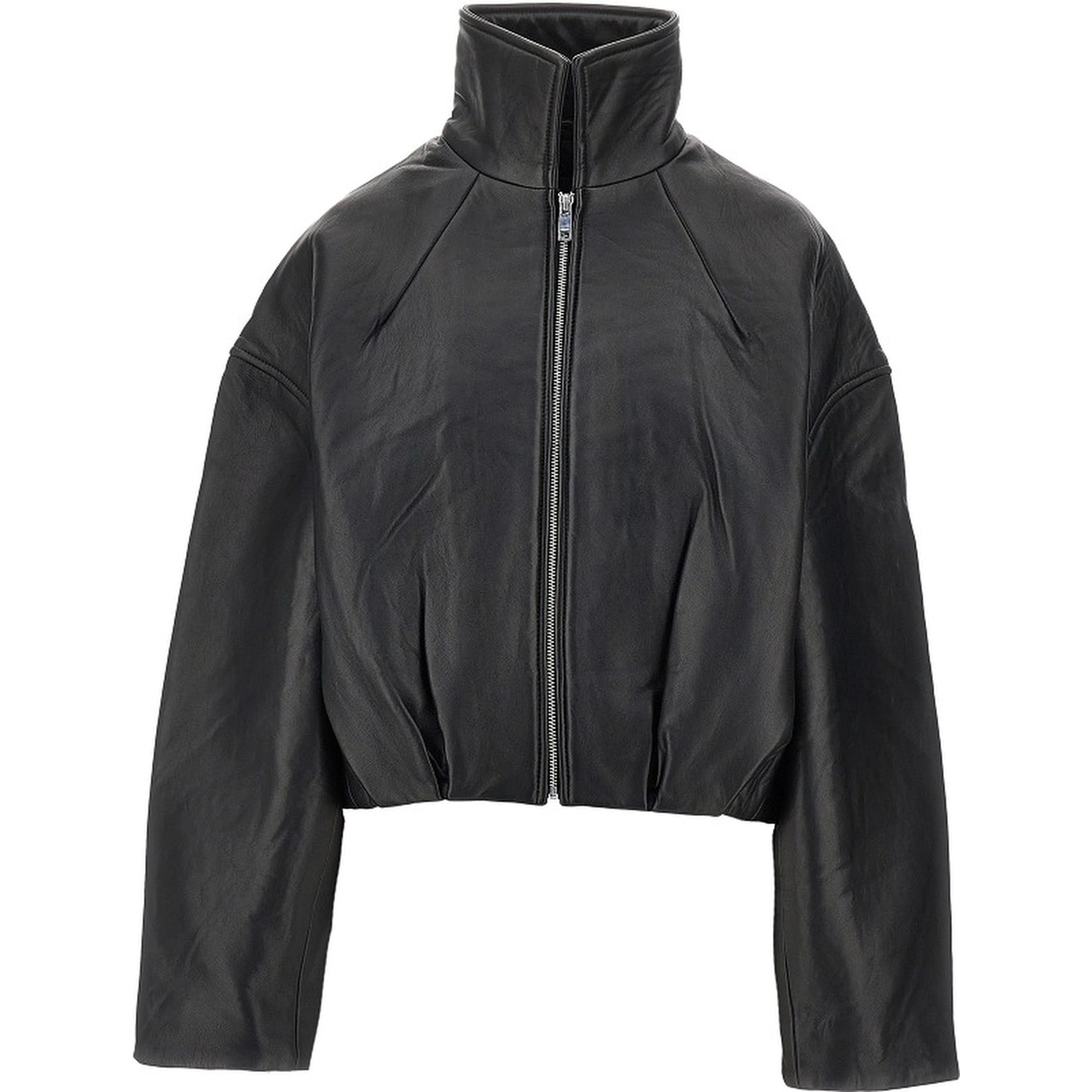 Leather Boxy jacket