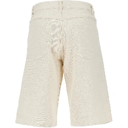 Silk denim shorts