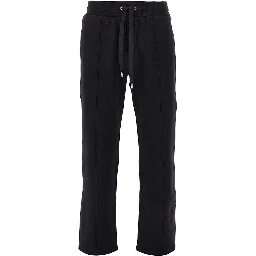 French terry pants with logo plate