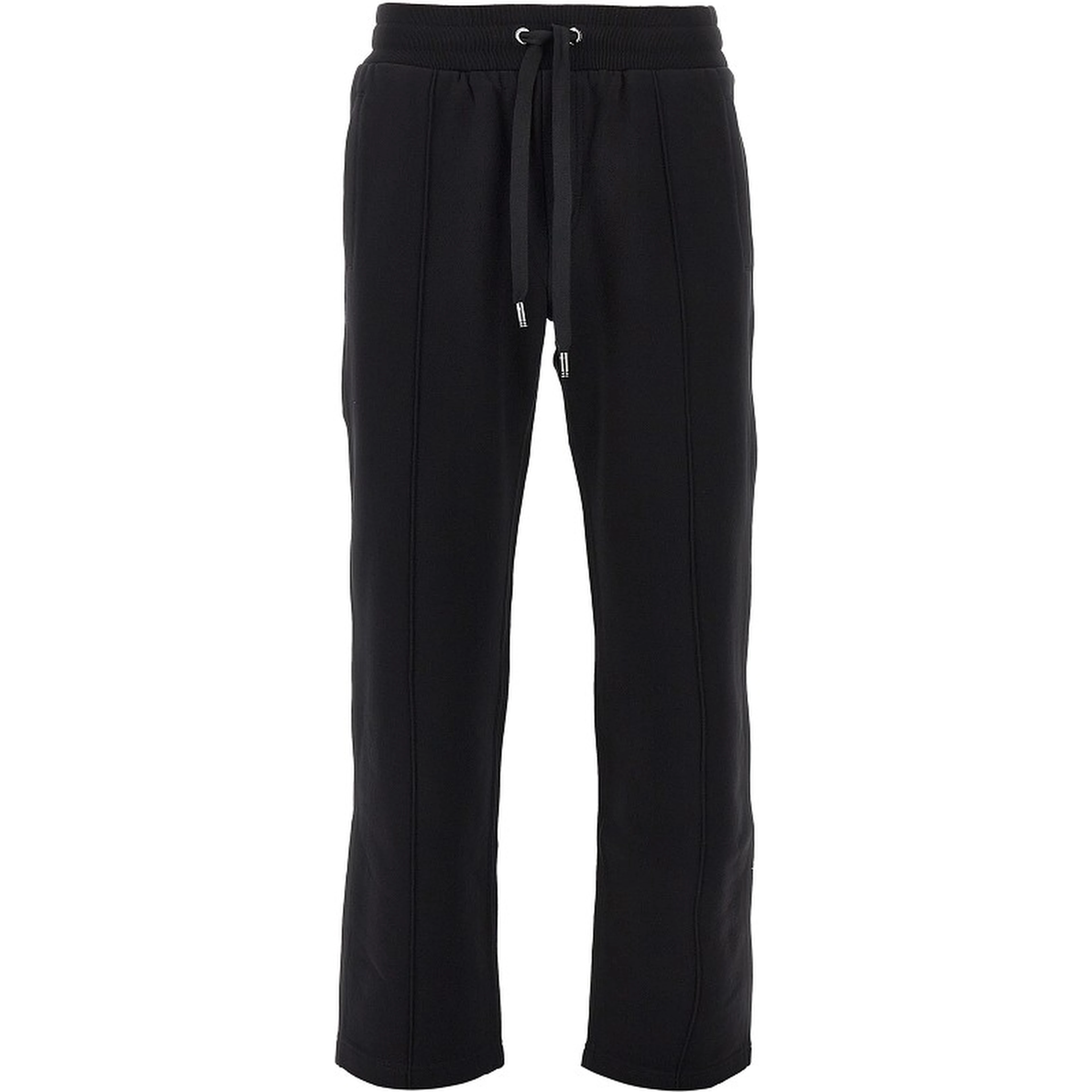 French terry pants with logo plate