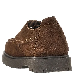 Suede leather lace-up shoes