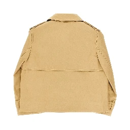 Cotton twill short trench coat