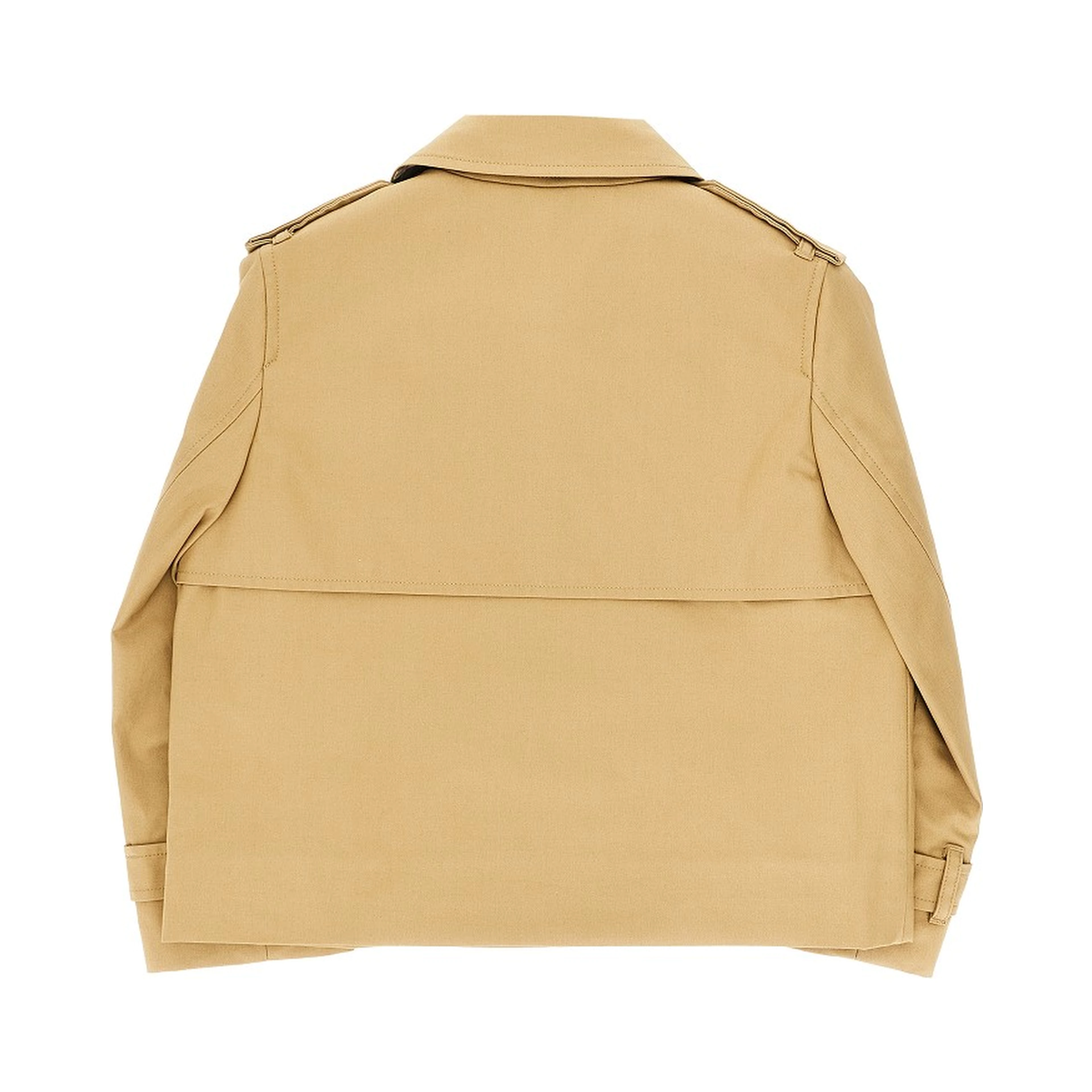 Cotton twill short trench coat