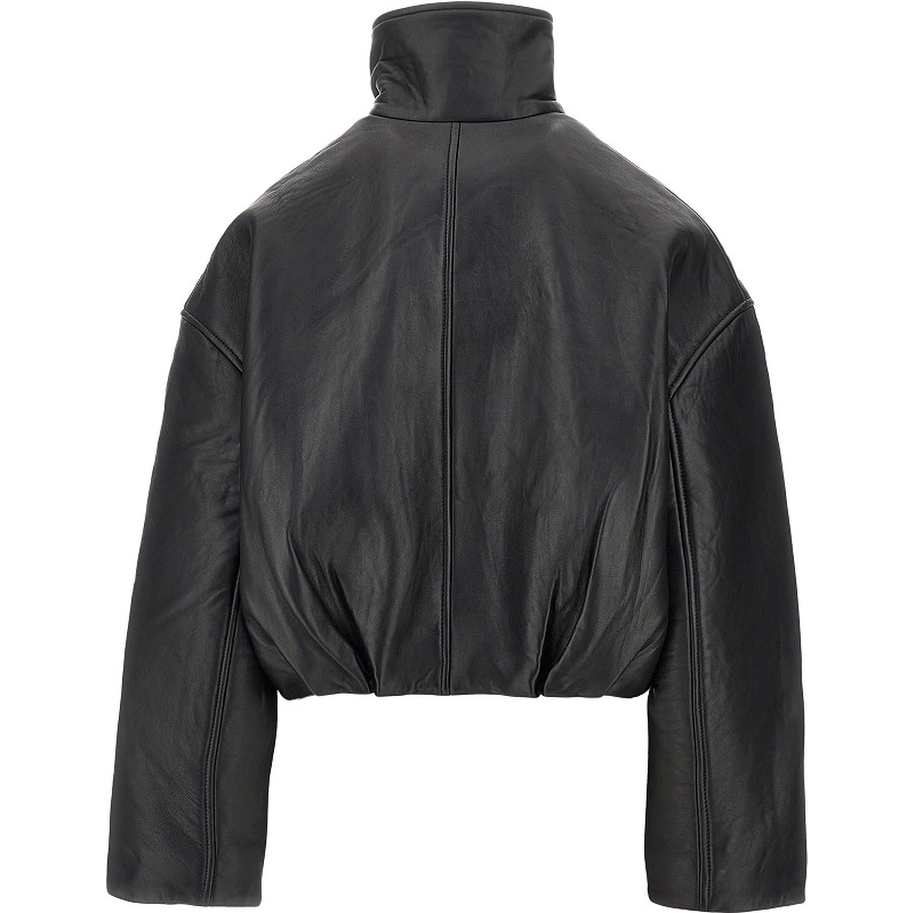 Leather Boxy jacket