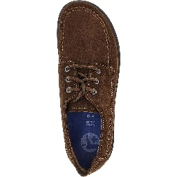 Suede leather lace-up shoes