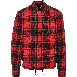 Nylon and flannel hybrid overshirt