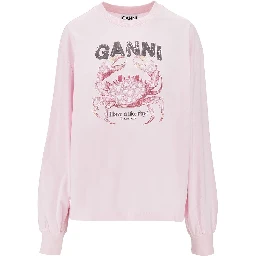 Jersey t-shirt with 'Crab' print