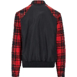 Nylon and flannel hybrid overshirt