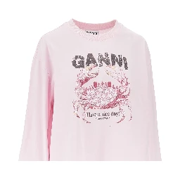 Jersey t-shirt with 'Crab' print