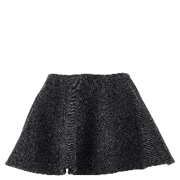 Wool-blend mini skirt