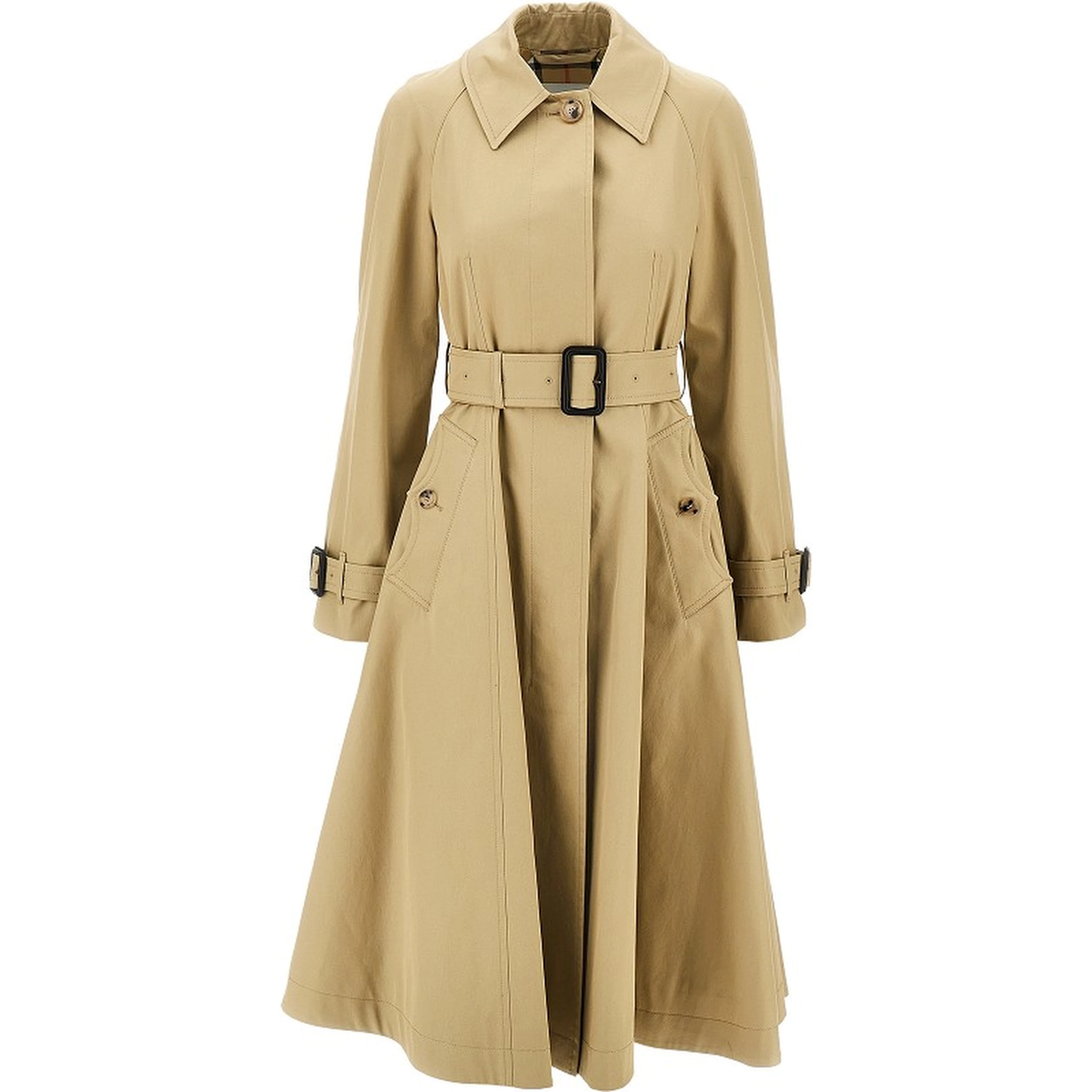 Gabardine fit-and-flare Ellingham car coat