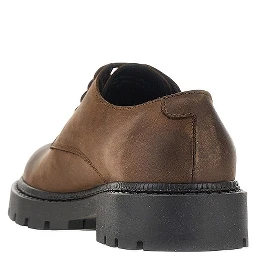 Leather lace-up shoes with vintage effect