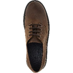 Leather lace-up shoes with vintage effect