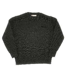 Wool-blend sweater with logo embroidery