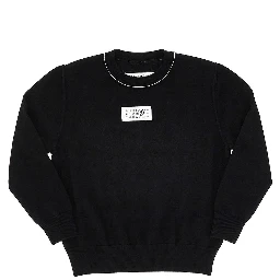 Wool-blend sweater with logo label