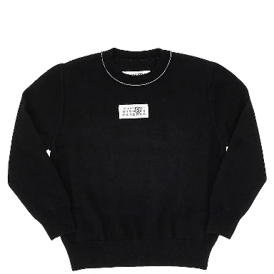 Wool-blend sweater with logo label