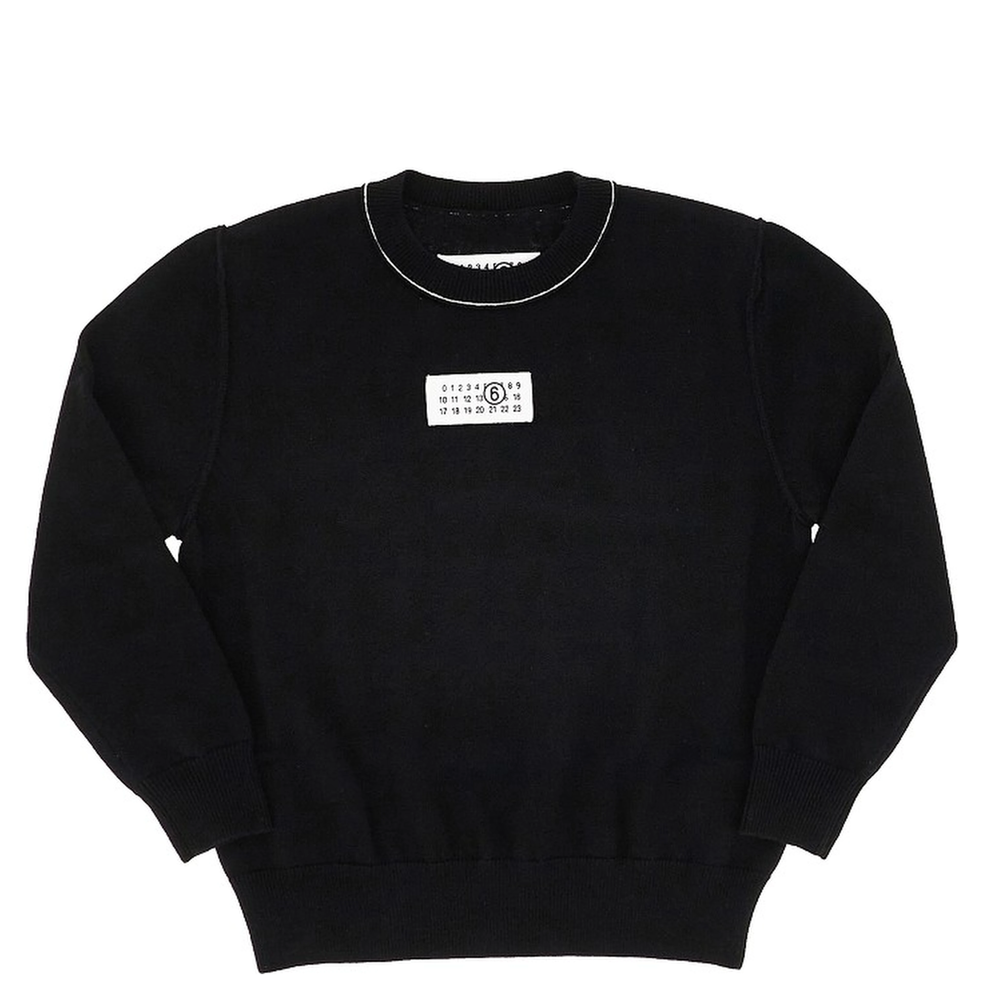 Wool-blend sweater with logo label