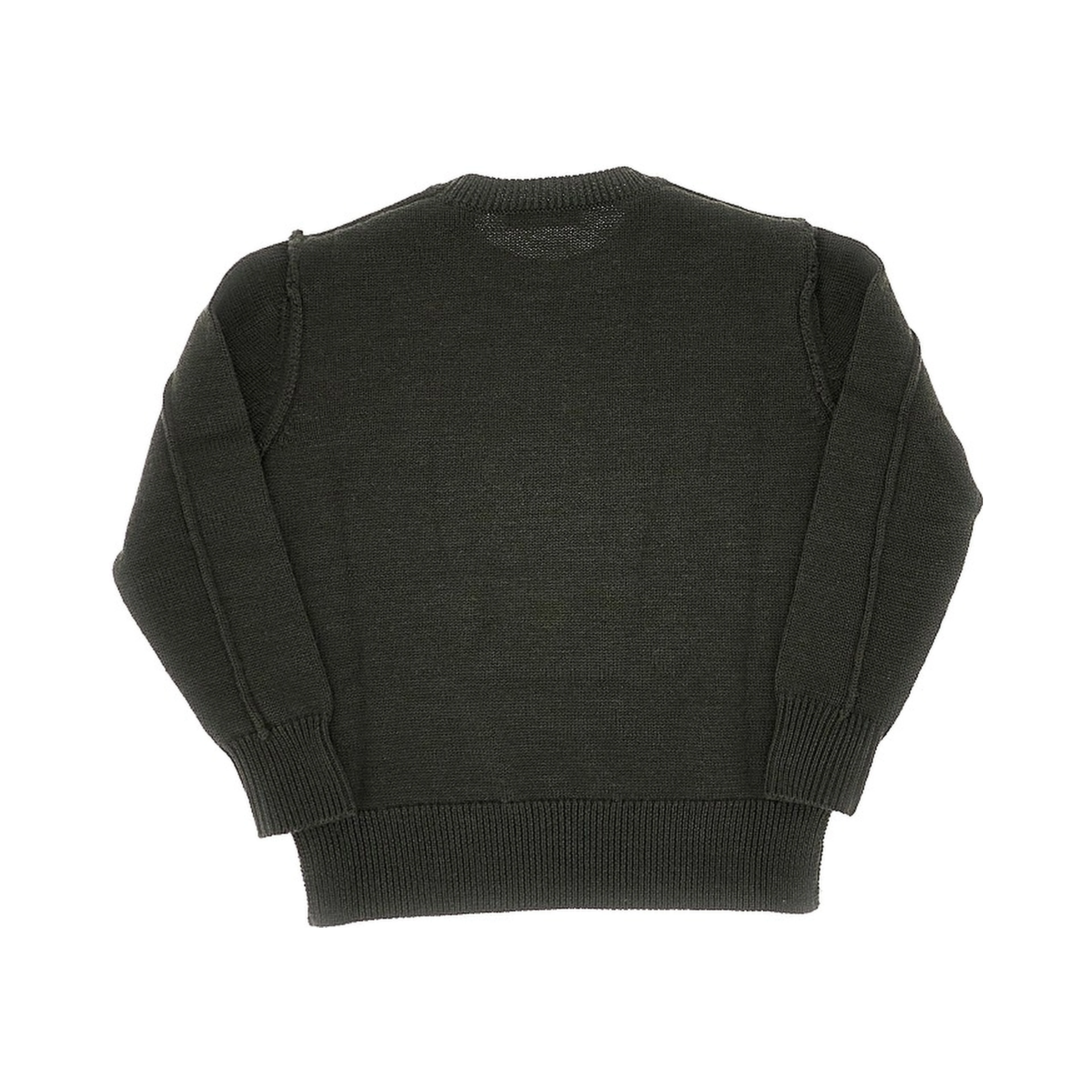 Wool-blend sweater with logo embroidery