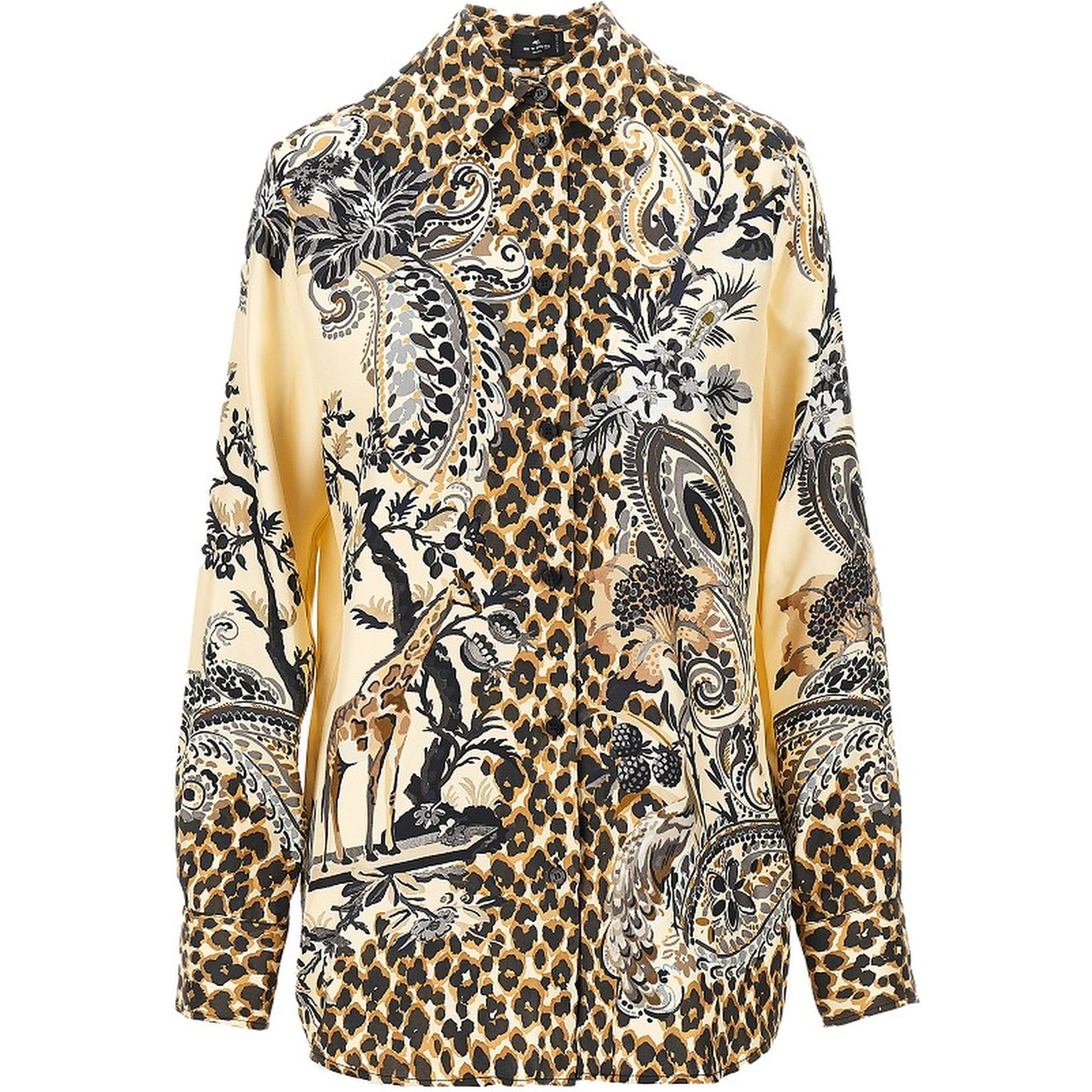 Animalier Paisley silk twill shirt