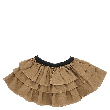 Gabardine flounced mini skirt