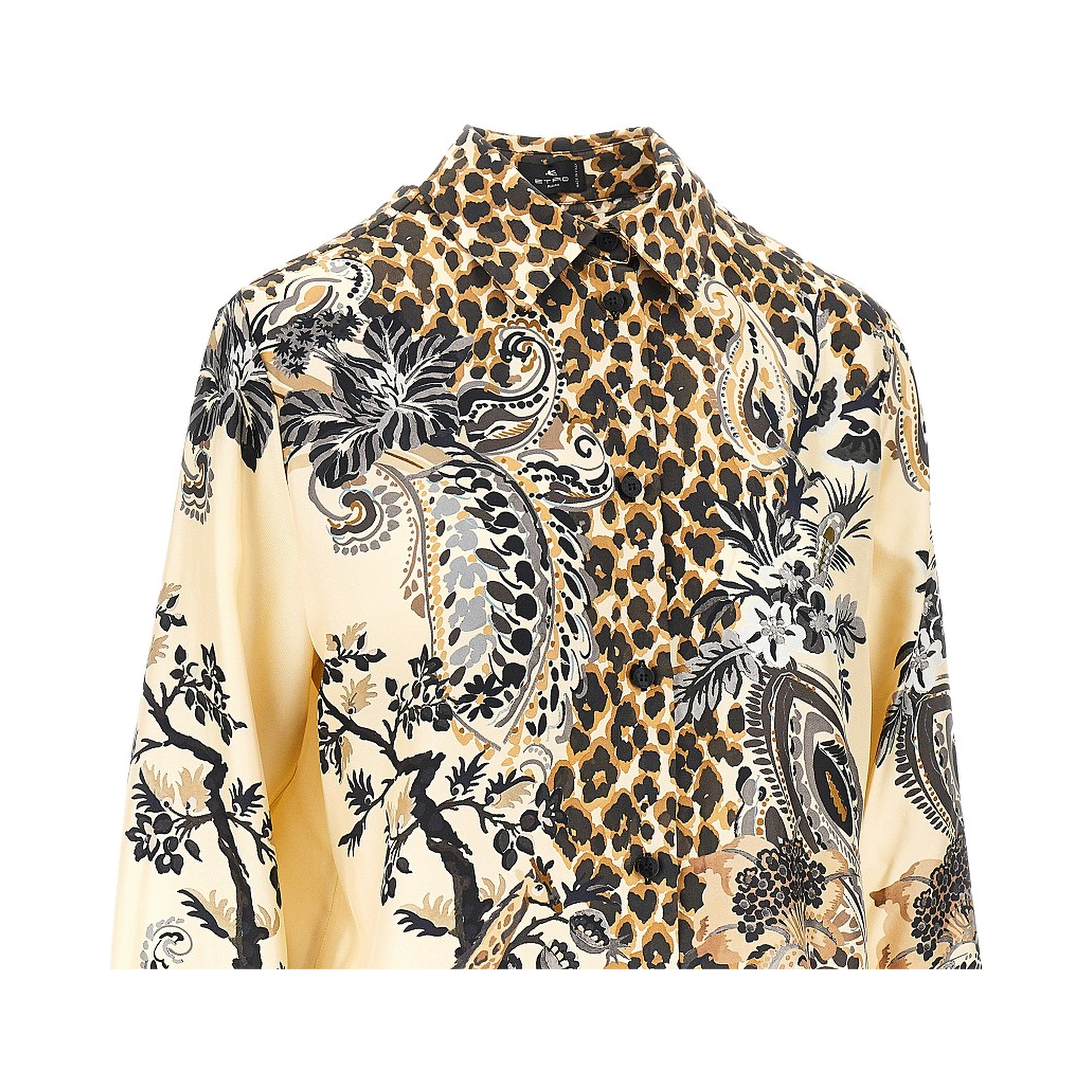 Animalier Paisley silk twill shirt