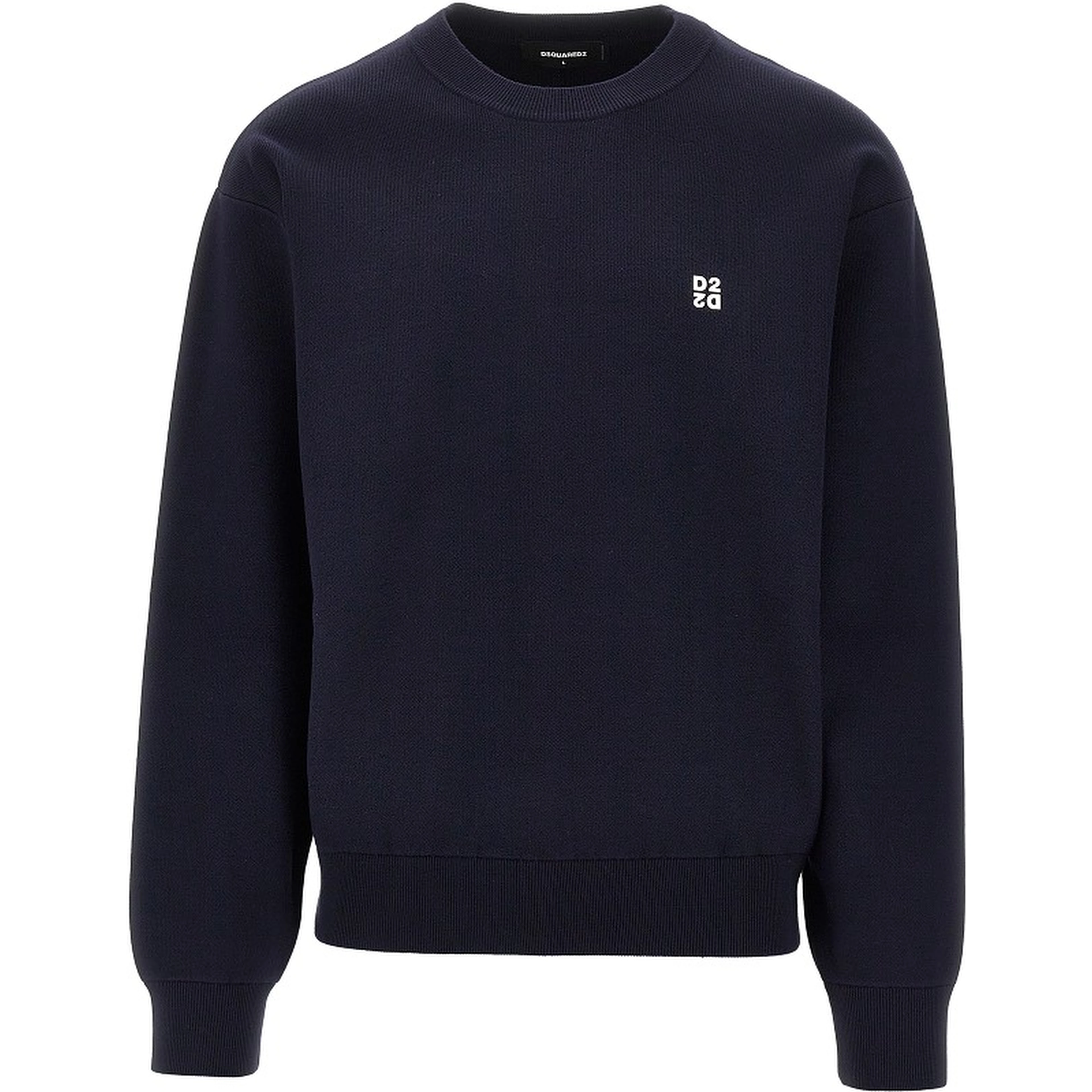 Knitted sweater with logo