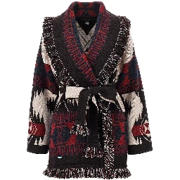 Icon jacquard wool cardigan
