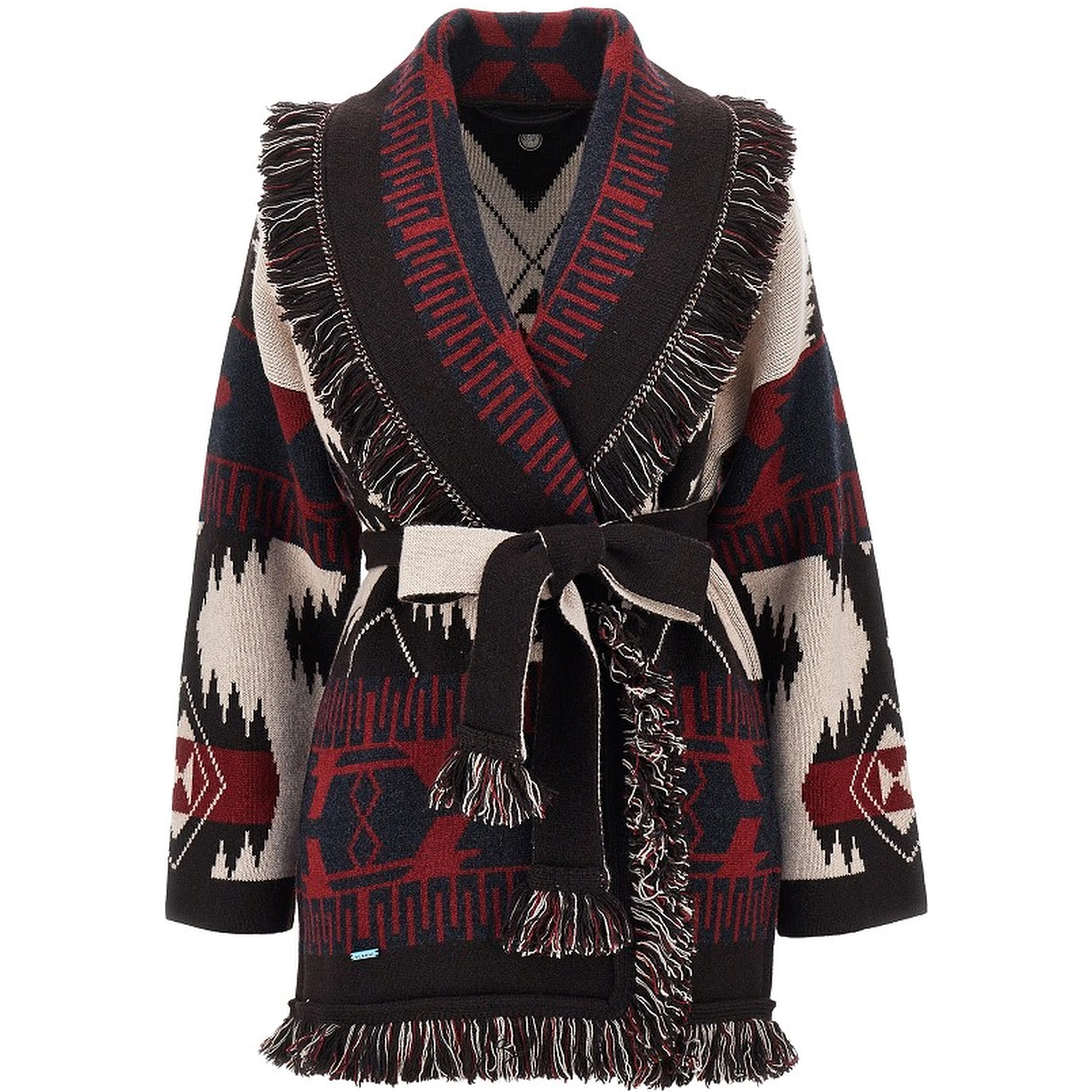 Icon jacquard wool cardigan