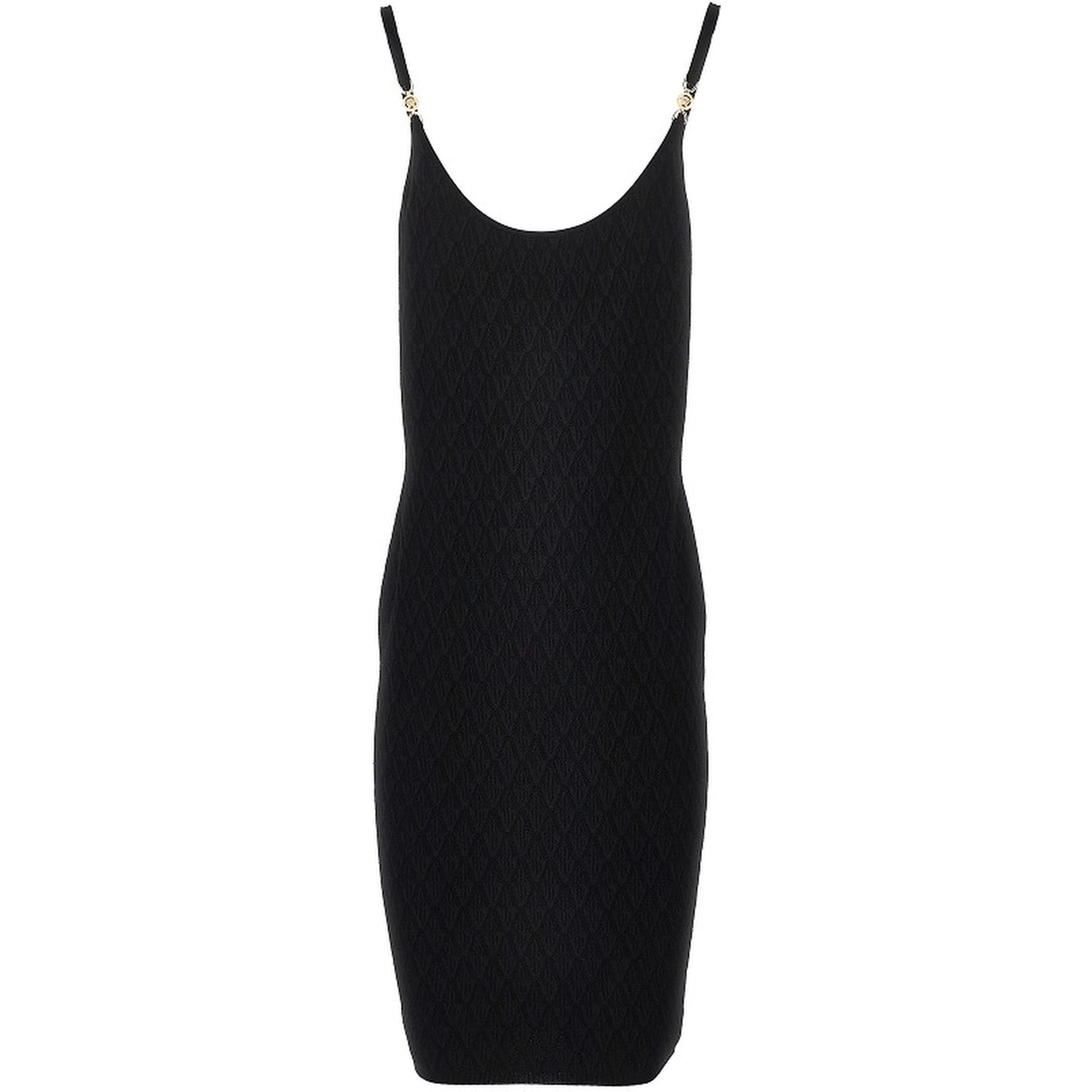 Jacquard knit knee-length dress