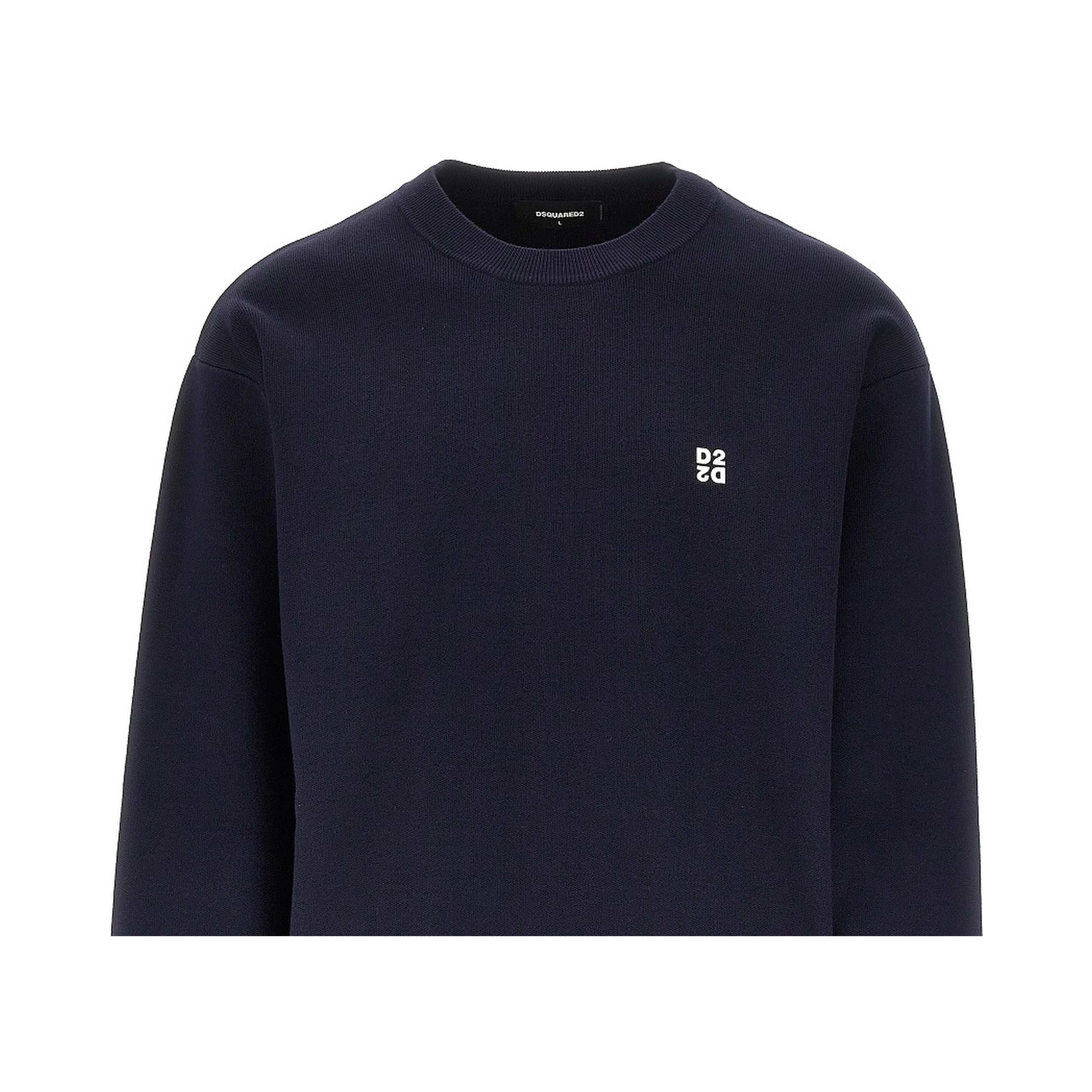 Knitted sweater with logo
