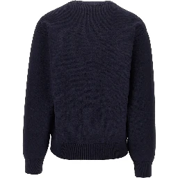 Knitted sweater with logo
