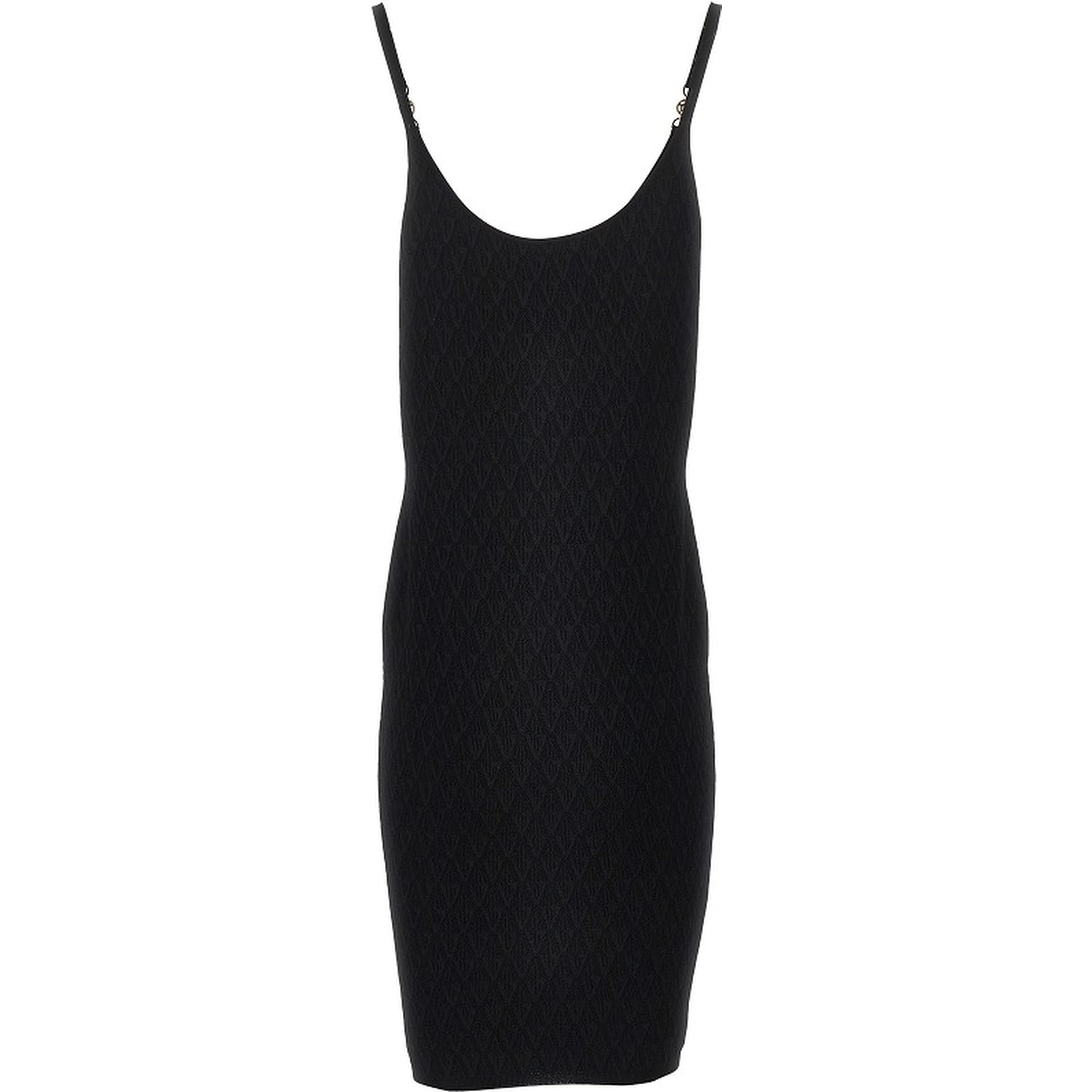 Jacquard knit knee-length dress