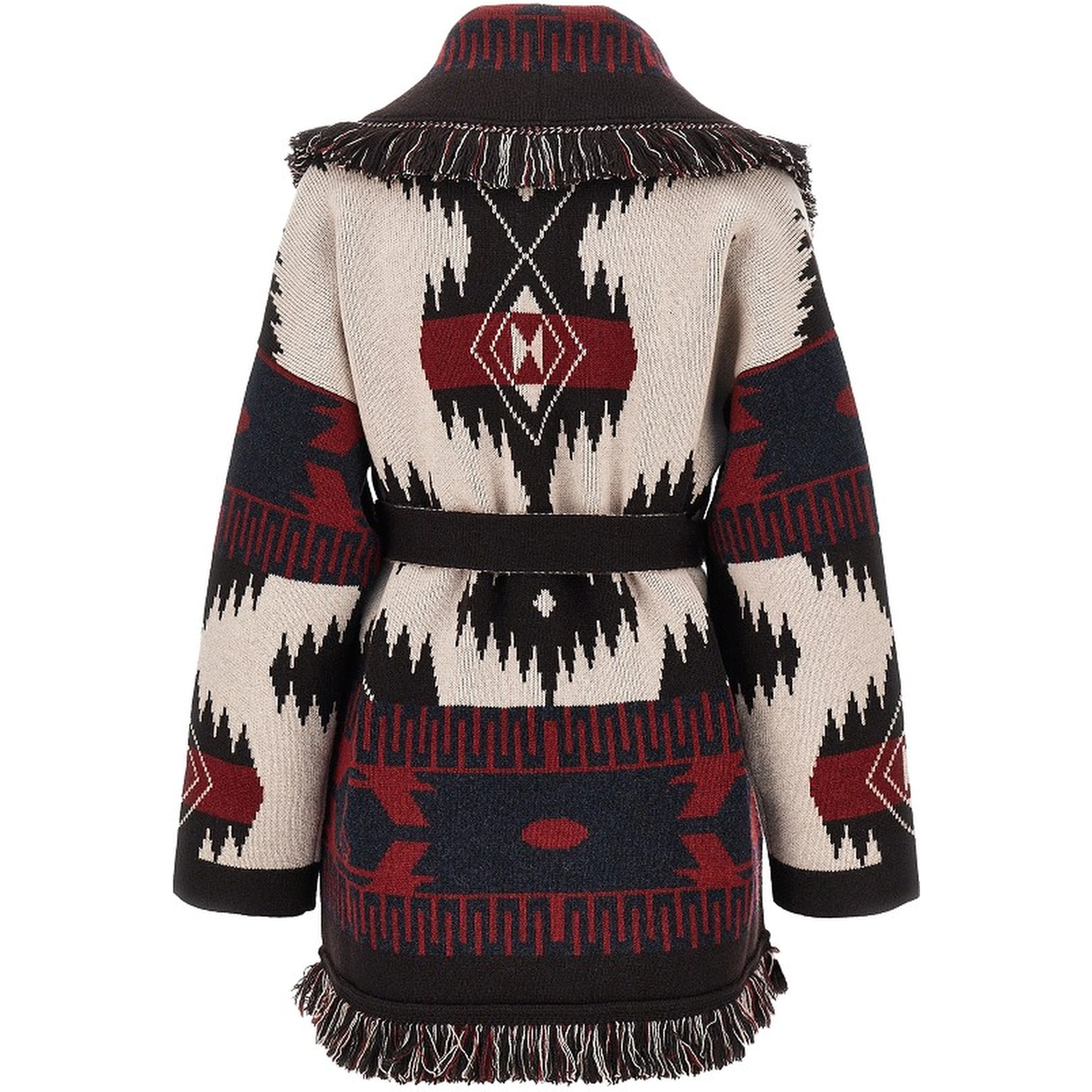 Icon jacquard wool cardigan