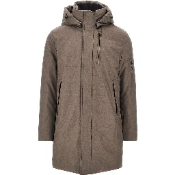Viscose-blend twill 'Geyser' down jacket
