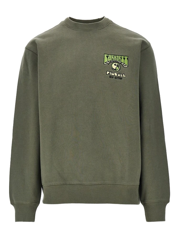 'Pinball' embroidery crewneck sweatshirt
