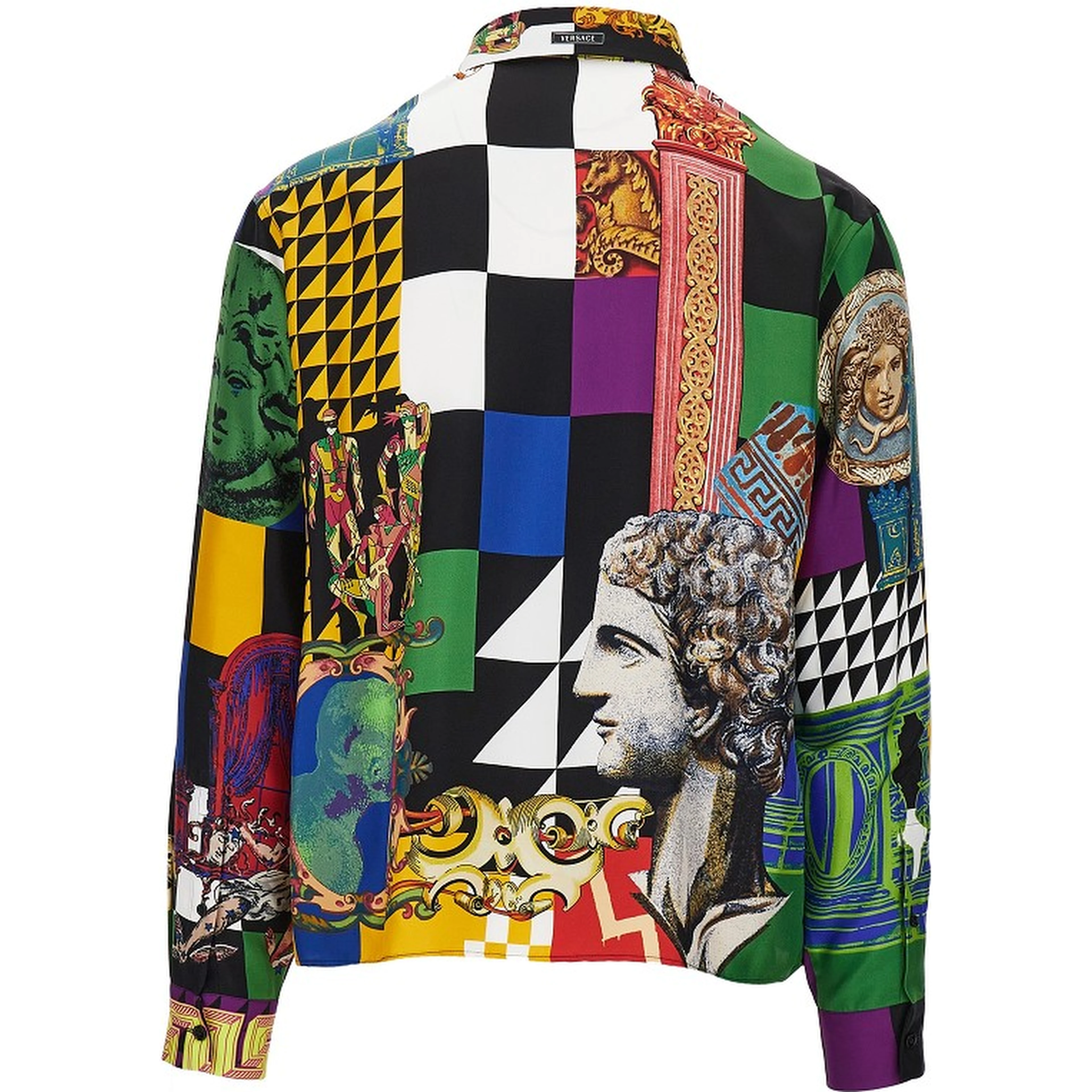 Printed silk twill shirt