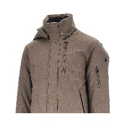 Viscose-blend twill 'Geyser' down jacket