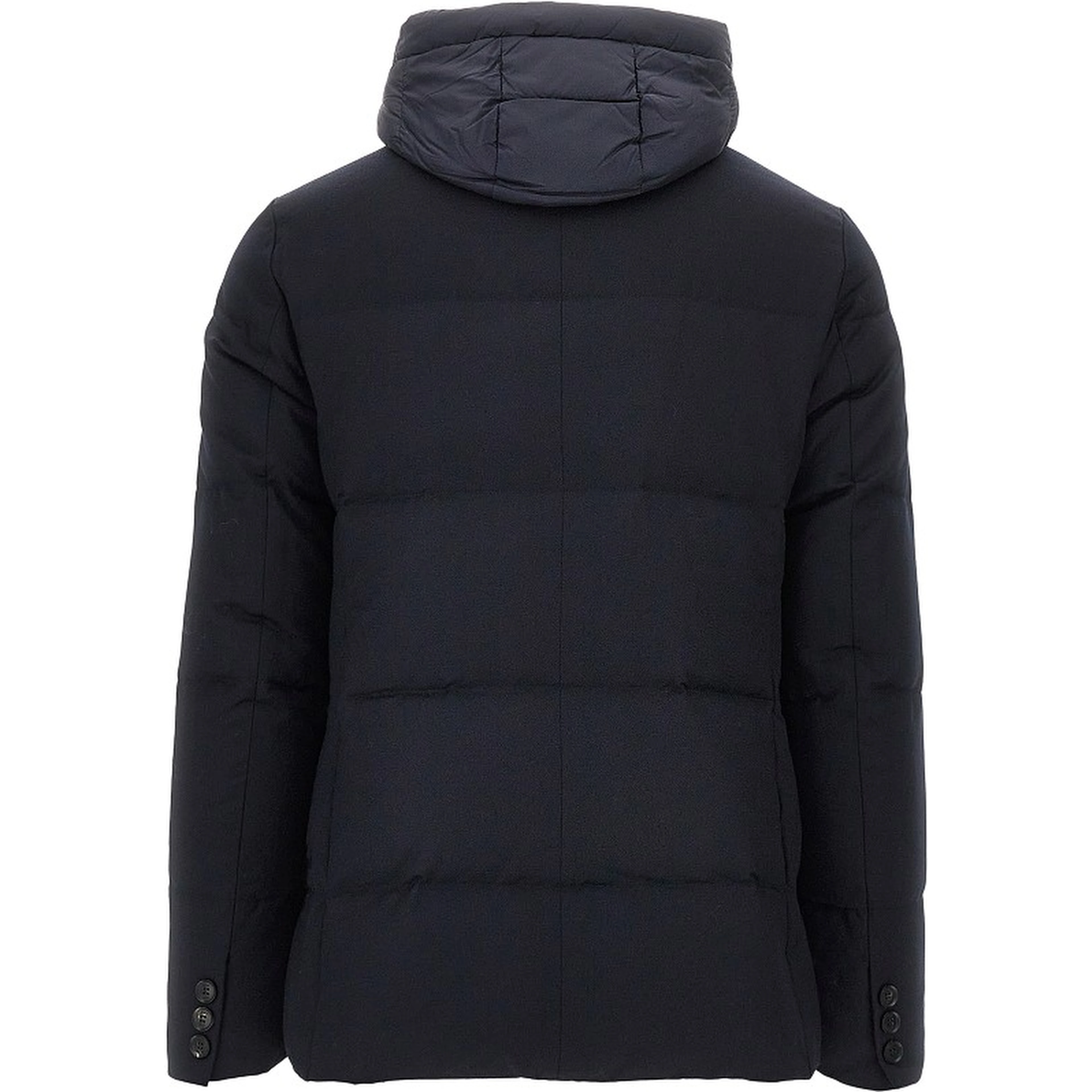 Quilted and padded wool down jacket