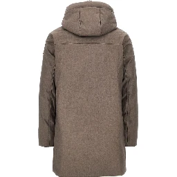 Viscose-blend twill 'Geyser' down jacket