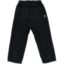 Cotton-blend wide-leg pants