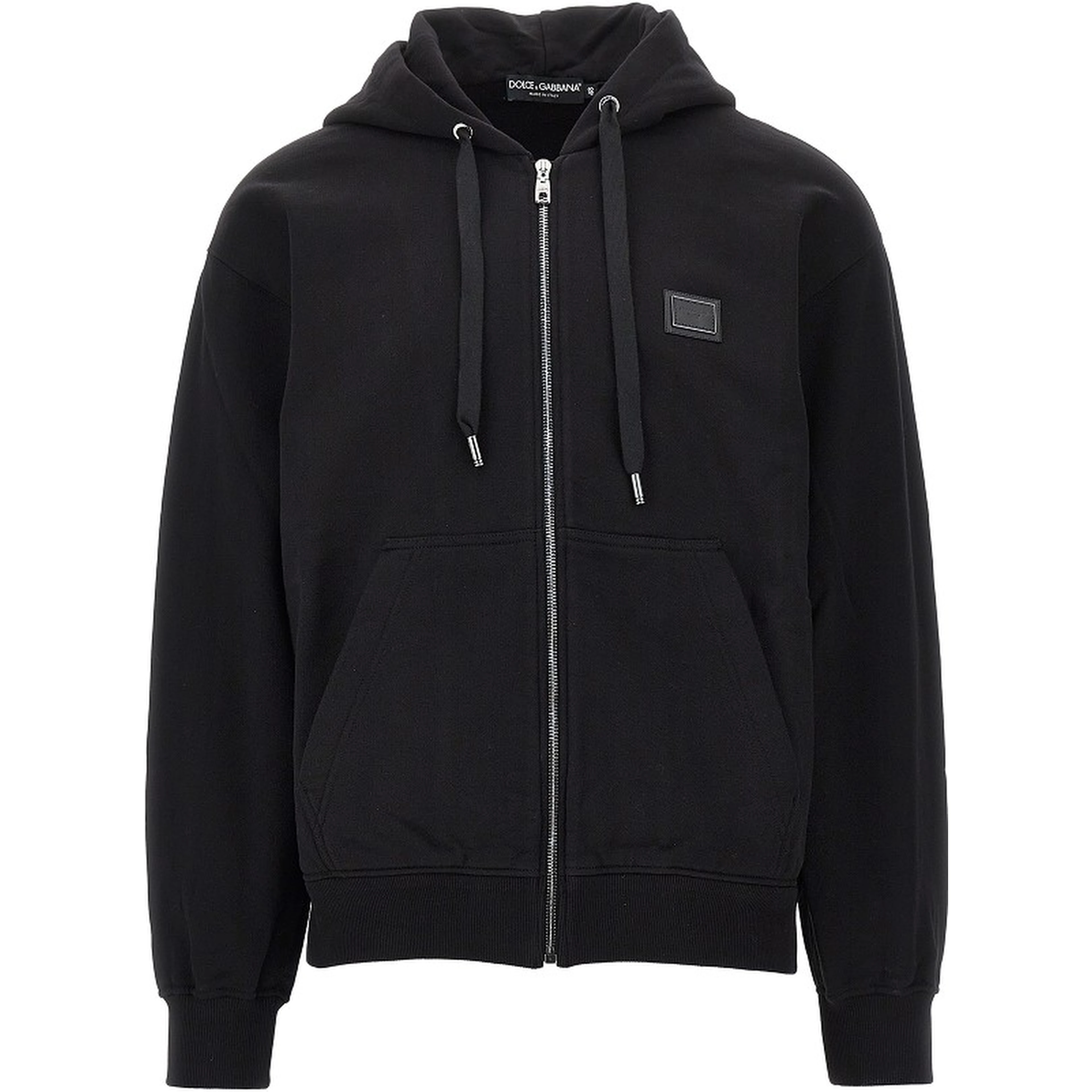 Cotton sweatshirt with log plate