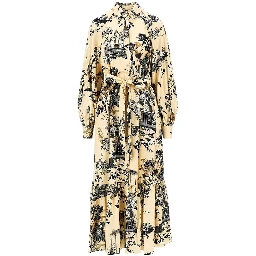 Viscose twill long dress