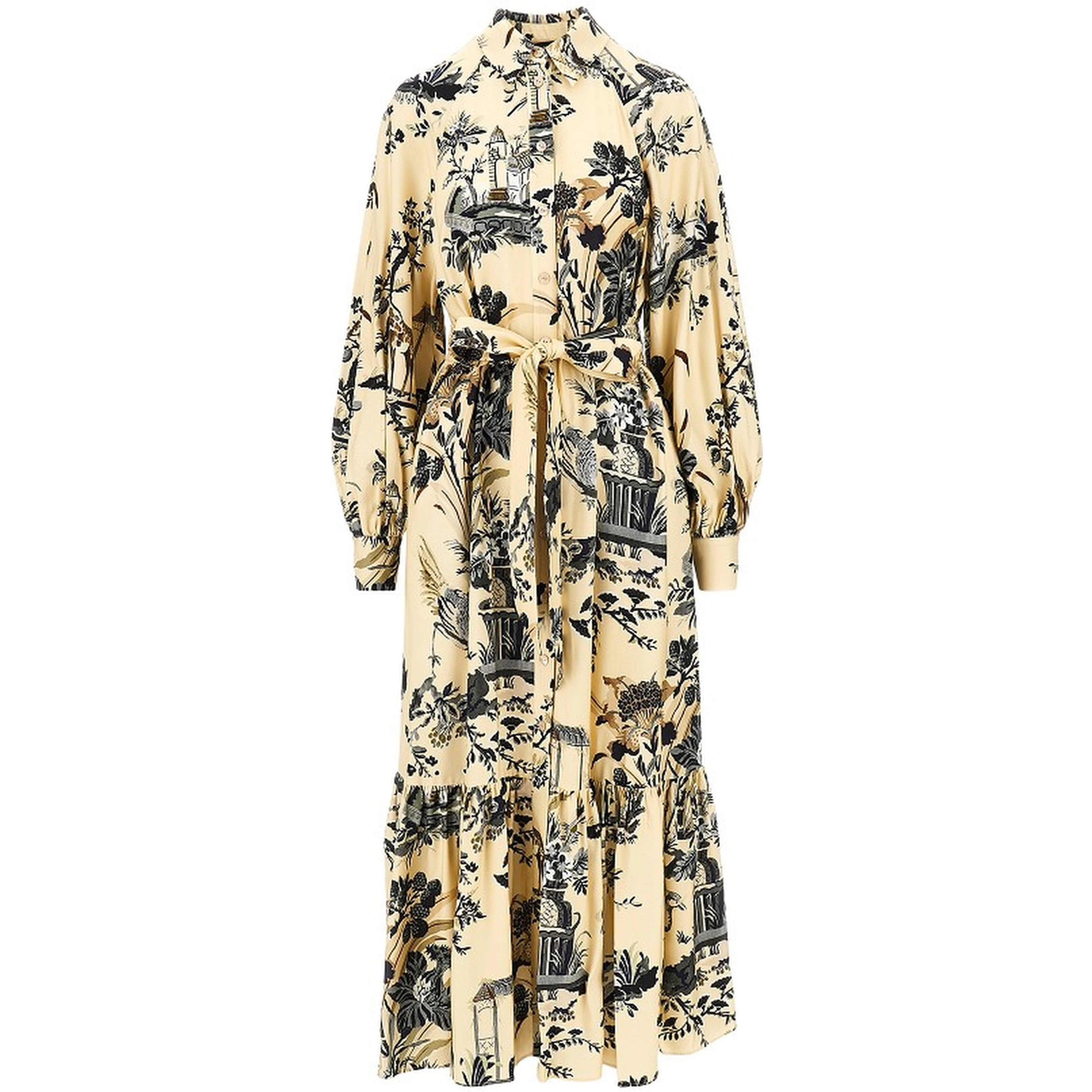 Viscose twill long dress